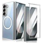 For Samsung Galaxy Z Fold6 lce Folding Series MagSafe Integrated Clear PC Phone Case(Silver)