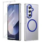 For Samsung Galaxy Z Fold7 5G lce Folding Series MagSafe Integrated Clear PC Phone Case(Royal Blue)