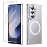 For Samsung Galaxy Z Fold7 5G lce Folding Series MagSafe Integrated Clear PC Phone Case(Silver)
