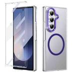 For Samsung Galaxy Z Fold7 5G lce Folding Series MagSafe Integrated Clear PC Phone Case(Purple)