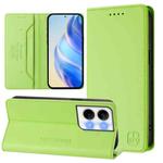 For OPPO Reno9 5G / Reno9 Pro 5G RC01 Dual-Folded Magnetic Suction RFID Leather Phone Case(Grass Green)