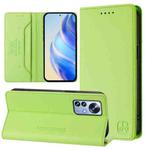 For Xiaomi 12 Pro / 12S Pro RC01 Dual-Folded Magnetic Suction RFID Leather Phone Case(Grass Green)