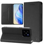 For Xiaomi 14 5G RC01 Dual-Folded Magnetic Suction RFID Leather Phone Case(Black)