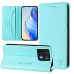 For Xiaomi 14T Pro RC01 Dual-Folded Magnetic Suction RFID Leather Phone Case(Mint Green)
