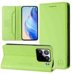 For Xiaomi 15 Pro RC01 Dual-Folded Magnetic Suction RFID Leather Phone Case(Grass Green)