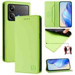 For Xiaomi Poco X6 Neo 5G RC01 Dual-Folded Magnetic Suction RFID Leather Phone Case(Grass Green)