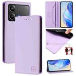 For Xiaomi Poco X6 Neo 5G RC01 Dual-Folded Magnetic Suction RFID Leather Phone Case(Light Purple)