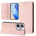 For Xiaomi Poco F6 5G RC01 Dual-Folded Magnetic Suction RFID Leather Phone Case(Pink)