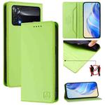 For Xiaomi Poco X4 Pro 5G RC01 Dual-Folded Magnetic Suction RFID Leather Phone Case(Grass Green)