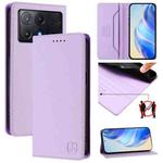 For Xiaomi Poco X6 Pro / Redmi K70E RC01 Dual-Folded Magnetic Suction RFID Leather Phone Case(Light Purple)