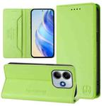 For Xiaomi Poco M7 Pro 5G RC01 Dual-Folded Magnetic Suction RFID Leather Phone Case(Grass Green)