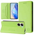 For Xiaomi Poco X7 Pro 5G / Redmi Turbo 4 5G RC01 Dual-Folded Magnetic Suction RFID Leather Phone Case(Grass Green)