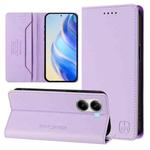 For Xiaomi Poco X7 Pro 5G / Redmi Turbo 4 5G RC01 Dual-Folded Magnetic Suction RFID Leather Phone Case(Light Purple)