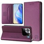 For Xiaomi 15S Pro RC01 Dual-Folded Magnetic Suction RFID Leather Phone Case(Violet)