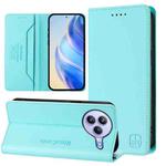 For Xiaomi Civi 5 Pro Curved RC01 Dual-Folded Magnetic Suction RFID Leather Phone Case(Mint Green)