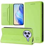 For Xiaomi Civi 5 Pro Curved RC01 Dual-Folded Magnetic Suction RFID Leather Phone Case(Grass Green)
