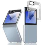 For Samsung Galaxy Z Flip6 lce Folding Series Integrated Clear PC Phone Case(Black)