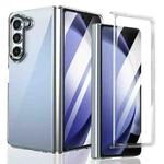 For Samsung Galaxy Z Fold5 lce Folding Series Integrated Clear PC Phone Case(Black)