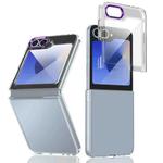 For Samsung Galaxy Z Flip5 lce Folding Series Integrated Clear PC Phone Case(Purple)