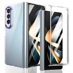 For Samsung Galaxy Z Fold4 lce Folding Series Integrated Clear PC Phone Case(Purple)