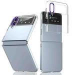 For Samsung Galaxy Z Flip4 lce Folding Series Integrated Clear PC Phone Case(Purple)