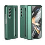 For Samsung Galaxy Z Fold4 Integrated PC + PU Phone Case with Pen / Pen Box(Green)