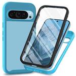 For Google Pixel 9 / 9 Pro Starry Sky Solid Color Series PC + TPU Phone Case with PET Film(Sky Blue)