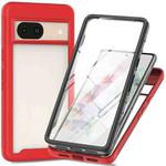 For Google Pixel 8a Starry Sky Solid Color Series PC + TPU Phone Case with PET Film(Red)