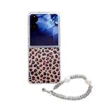 For Xiaomi Mix Flip Feather Leopard Pattern Integrated Phone Case with Bracelet(Brown)