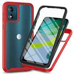 For Motorola Moto E13 Starry Sky Solid Color Series PC + TPU Phone Case with PET Film(Red)