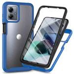 For Motorola Moto G14 Starry Sky Solid Color Series PC + TPU Phone Case with PET Film(Royal Blue)