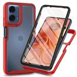 For Motorola Moto G35 Starry Sky Solid Color Series PC + TPU Phone Case with PET Film(Red)