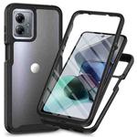 For Motorola Moto G54 Starry Sky Solid Color Series PC + TPU Phone Case with PET Film(Black)