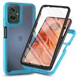 For Motorola Moto G55 Starry Sky Solid Color Series PC + TPU Phone Case with PET Film(Sky Blue)