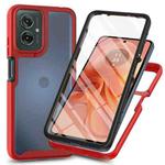 For Motorola Moto G55 Starry Sky Solid Color Series PC + TPU Phone Case with PET Film(Red)