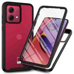 For Motorola Moto G84 Starry Sky Solid Color Series PC + TPU Phone Case with PET Film(Black)