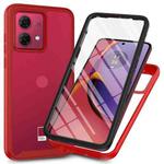 For Motorola Moto G84 Starry Sky Solid Color Series PC + TPU Phone Case with PET Film(Red)