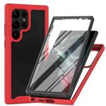 For Samsung Galaxy S24 Ultra 5G Starry Sky Solid Color Series PC + TPU Phone Case with PET Film(Red)