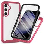 For Samsung Galaxy S24+ 5G Starry Sky Solid Color Series PC + TPU Phone Case with PET Film(Pink)