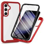 For Samsung Galaxy S24+ 5G Starry Sky Solid Color Series PC + TPU Phone Case with PET Film(Red)