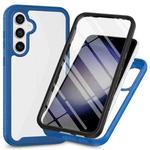 For Samsung Galaxy S24 5G Starry Sky Solid Color Series PC + TPU Phone Case with PET Film(Royal Blue)