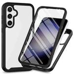 For Samsung Galaxy S23 FE 5G Starry Sky Solid Color Series PC + TPU Phone Case with PET Film(Black)