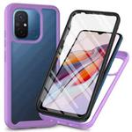 For Redmi 12C Starry Sky Solid Color Series PC + TPU Phone Case with PET Film(Purple)