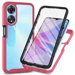 For OPPO A78 5G Starry Sky Solid Color Series PC + TPU Phone Case with PET Film(Pink)