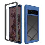 For Google Pixel 7 Pro Starry Sky Solid Color Shockproof TPU Clear PC Phone Case(Dark Blue)