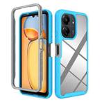 For Redmi 13C 5G / 4G Starry Sky Solid Color Shockproof TPU Clear PC Phone Case(Sky Blue)