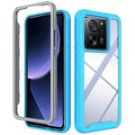 For Xiaomi 13T / 13T Pro Starry Sky Solid Color Shockproof TPU Clear PC Phone Case(Sky Blue)