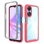 For OPPO A78 5G Starry Sky Solid Color Shockproof TPU Clear PC Phone Case(Pink)