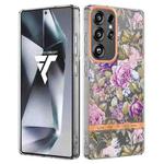 For Samsung Galaxy S25 Ultra 5G Flowers and Plants Series IMD TPU Phone Case(Purple Peony)