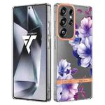 For Samsung Galaxy S25 Ultra 5G Flowers and Plants Series IMD TPU Phone Case(Purple Begonia)